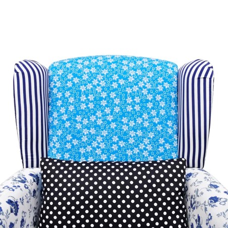 Fauteuil avec design de patchwork Tissu