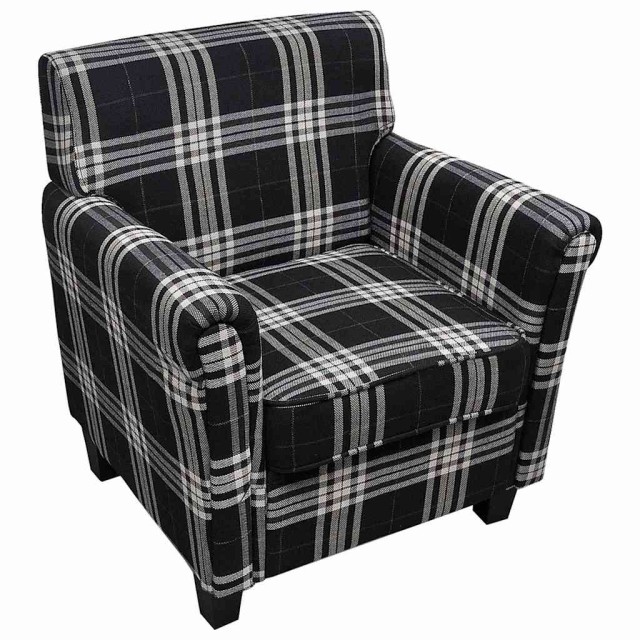 Fauteuil avec coussin Noir Tissu