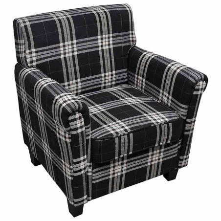 Fauteuil avec coussin Noir Tissu