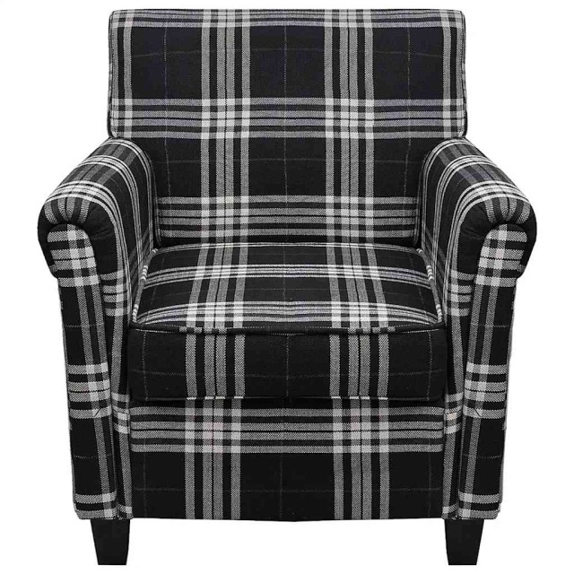 Fauteuil avec coussin Noir Tissu