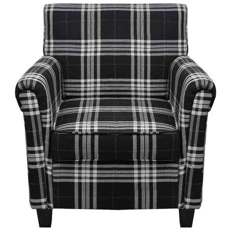 Fauteuil avec coussin Noir Tissu