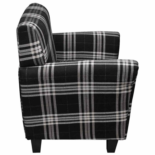 Fauteuil avec coussin Noir Tissu