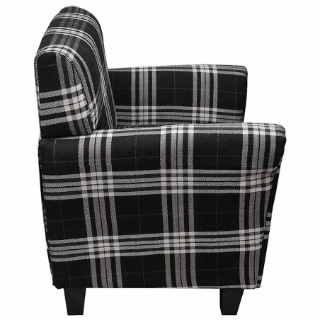 Fauteuil avec coussin Noir Tissu