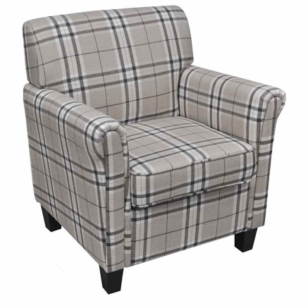 Fauteuil avec coussin Crème Tissu 2