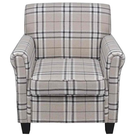 Fauteuil avec coussin Crème Tissu