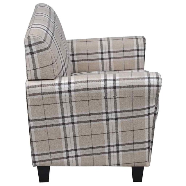 Fauteuil avec coussin Crème Tissu