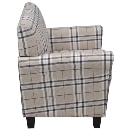 Fauteuil avec coussin Crème Tissu