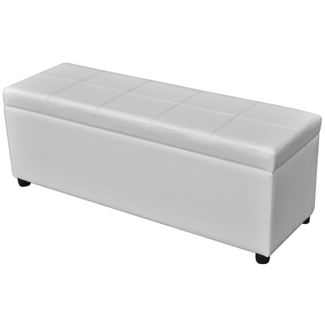 Banc long de rangement Bois Blanc