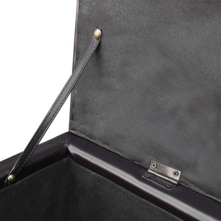 Banc long de rangement bois marron