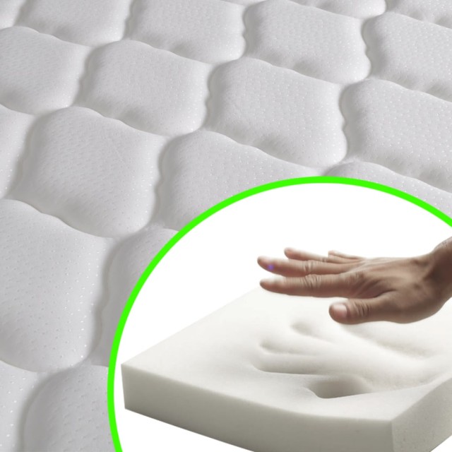 Matelas en mousse à mémoire de forme 200 x 120 x 17 cm doux