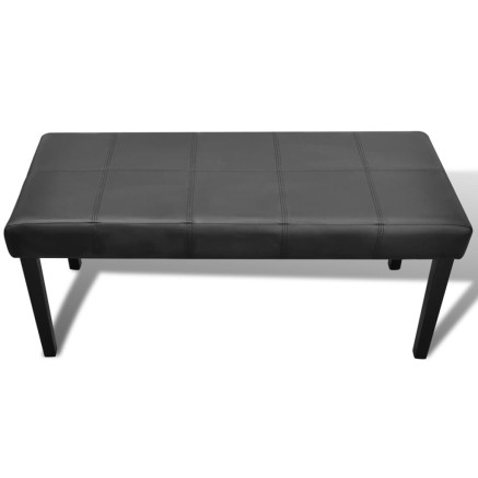 Banc en cuir synthétique de haute qualité Noir 2