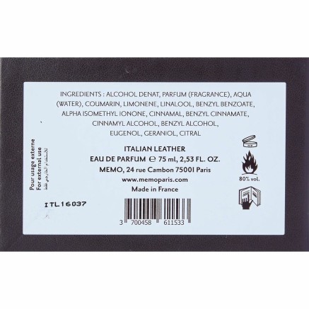 Perfume Unisex Memo Paris ITALIAN LEATHER 75 ml 2