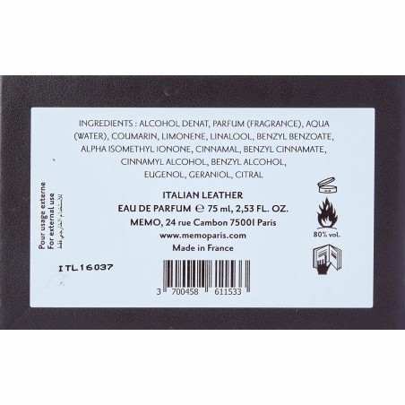 Unisex Perfume Memo Paris ITALIAN LEATHER 75 ml