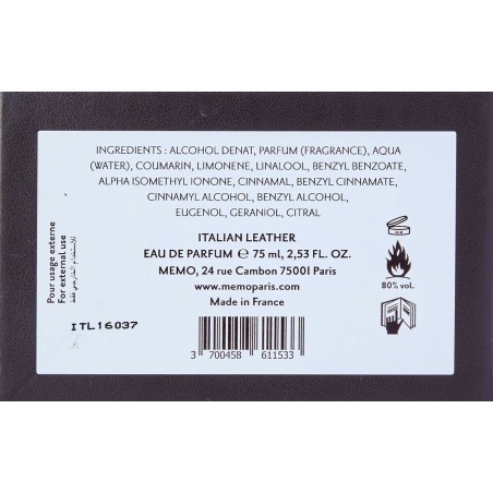 Profumo Unisex Memo Paris ITALIAN LEATHER 75 ml