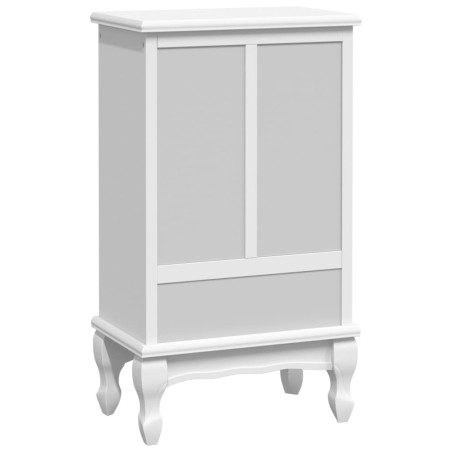 Armoire avec 5 tiroirs et 2 étagères Blanc