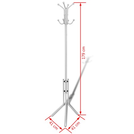 Portemanteau sur pied métal blanc