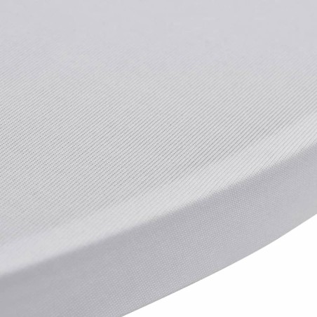 Housses élastiques de table Ø 60 cm Blanc 2 pcs