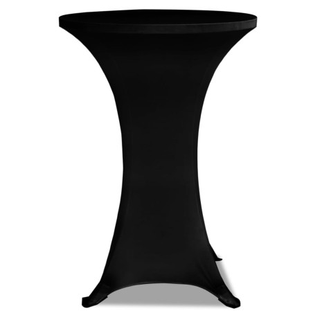Housses élastiques de table Ø 80 cm Noir 2 pcs