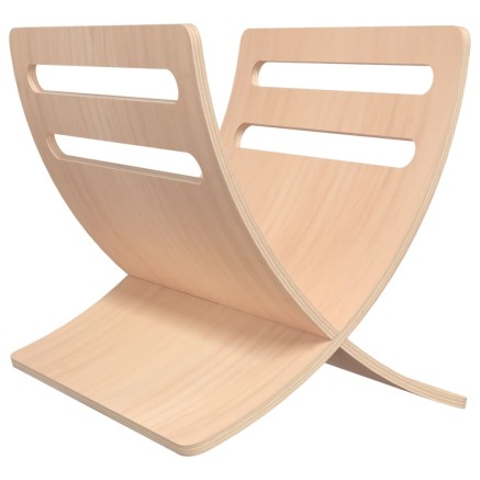 Porte-revue en bois sur pied naturel 2