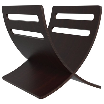 Porte-revue en bois sur pied marron 2