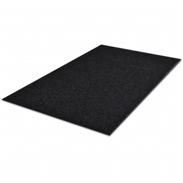 Tapis d'entrée noir 90 x 150 cm PVC
