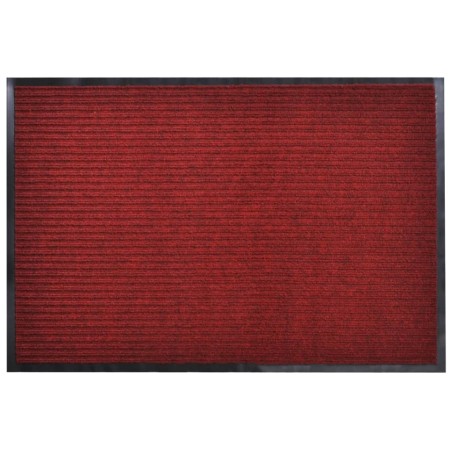 Tapis d'entrée rouge 90 x 120 cm PVC