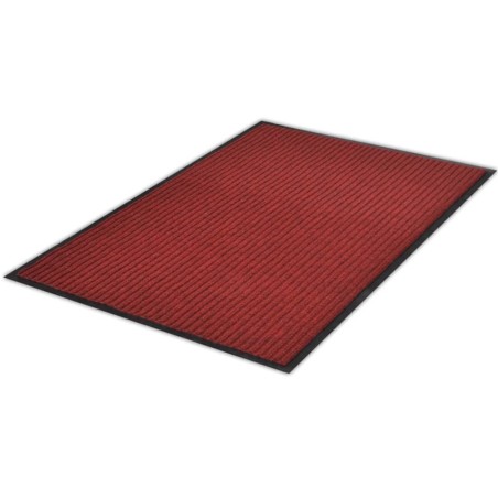 Tapis d'entrée rouge 120 x 180 cm PVC