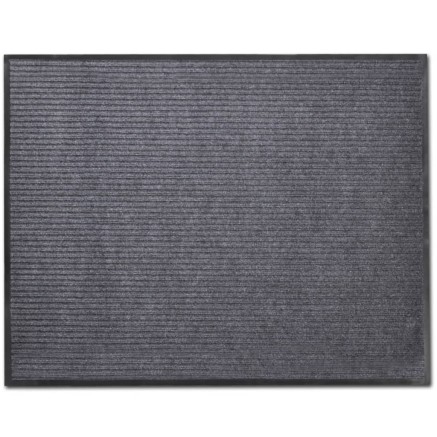 Tapis d'entrée gris 90 x 120 cm PVC