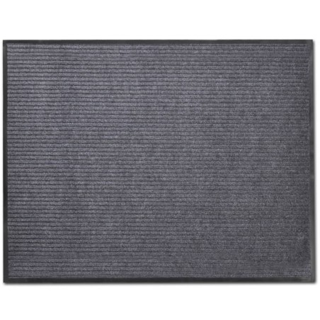 Tapis d'entrée gris 120 x 180 cm PVC