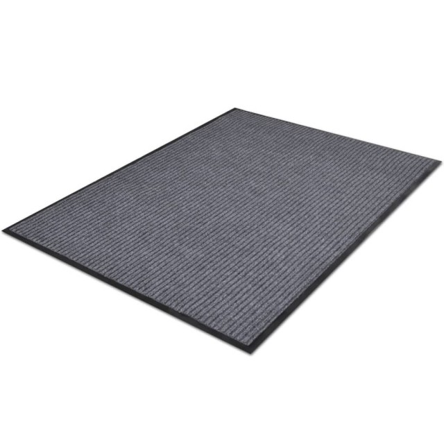 Tapis d'entrée gris 120 x 180 cm PVC