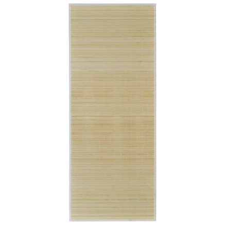 Tapis en bambou naturel à latte rectangulaire 80 x 300 cm 2