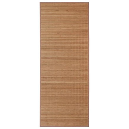 Tapis en bambou marron à latte rectangulaire 80 x 300 cm 2