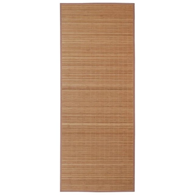 Tapis en bambou marron à latte rectangulaire 80 x 300 cm