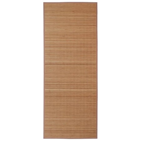 Tapis en bambou marron à latte rectangulaire 80 x 300 cm