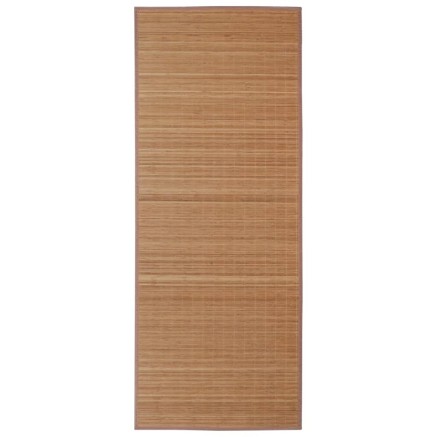 Tapis en bambou marron à latte rectangulaire 120 x 180 cm 2