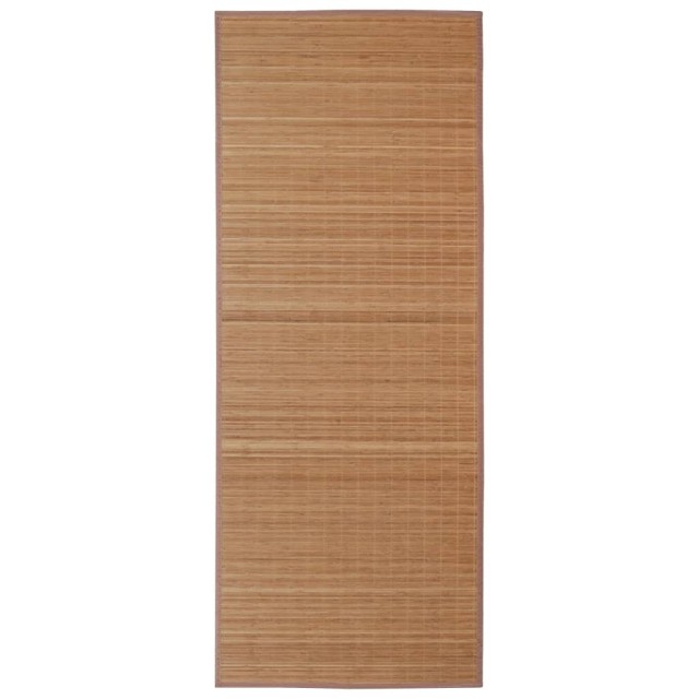 Tapis en bambou marron à latte rectangulaire 120 x 180 cm