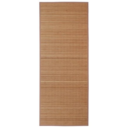 Tapis en bambou marron à latte rectangulaire 150 x 200 cm 2