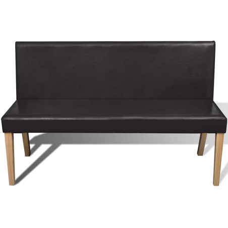 Banc 139,5 cm Marron foncé Similicuir