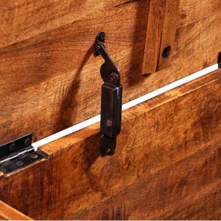 Coffre de rangement Bois de manguier brut