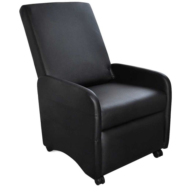Fauteuil pliable noir similicuir