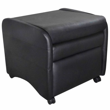 Fauteuil pliable noir similicuir