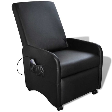 Fauteuil de massage Noir Similicuir