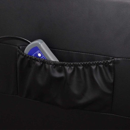 Fauteuil de massage Noir Similicuir 2