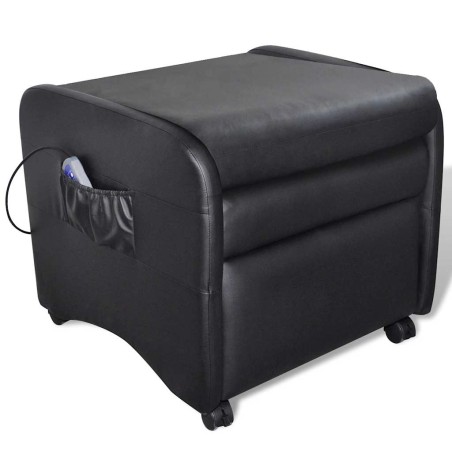 Fauteuil de massage Noir Similicuir