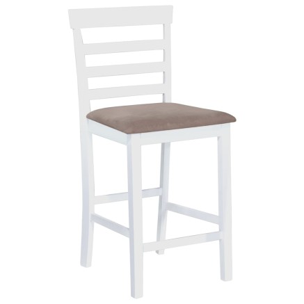 Chaises de bar lot de 2 blanc tissu 2