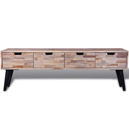 Table console TV avec 4 tiroirs Bois de teck recyclé 2