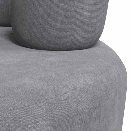 Chaise en forme de main gris velours