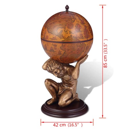Bar sous forme de globe Atlas 42 x 42 x 85 cm