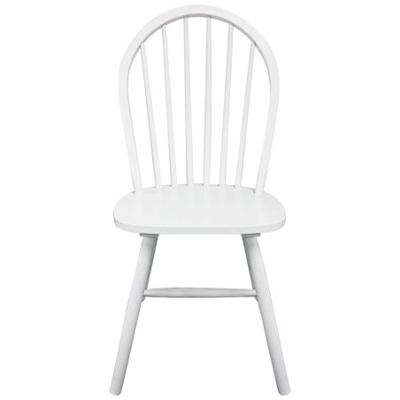 Chaises à manger lot de 2 blanc bois d'hévéa solide