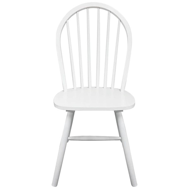 Chaises à manger lot de 4 blanc bois d'hévéa solide
